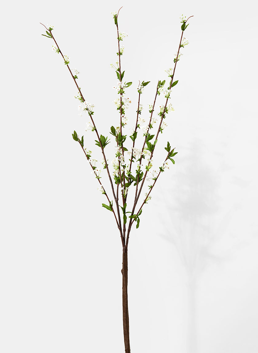 39in Long White Thunberg Spirea Spray Decor Jamali-garden
