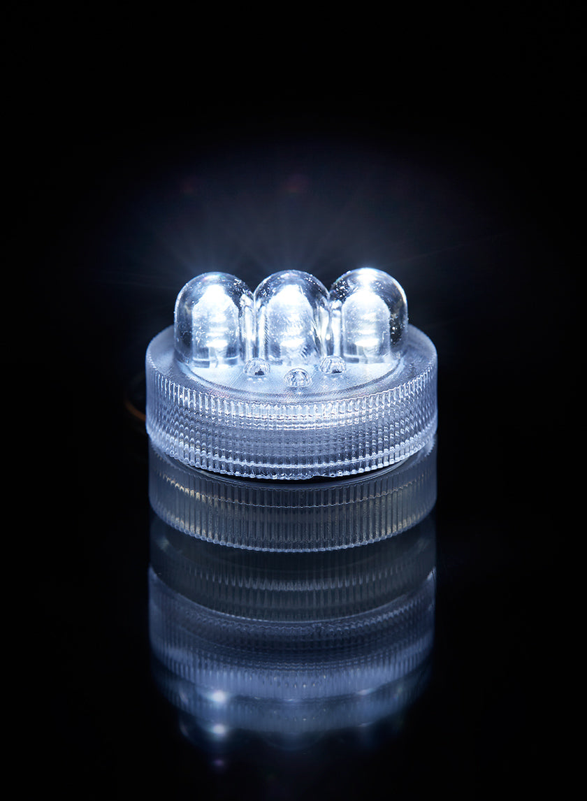 White Submersible Triple LED Light Decor Jamali-garden