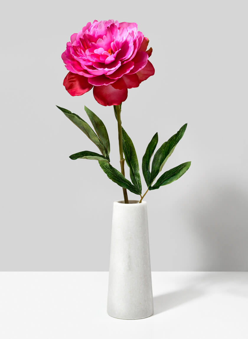 6in Tall White Marble Tuscan Column Vase Decor Jamali-garden