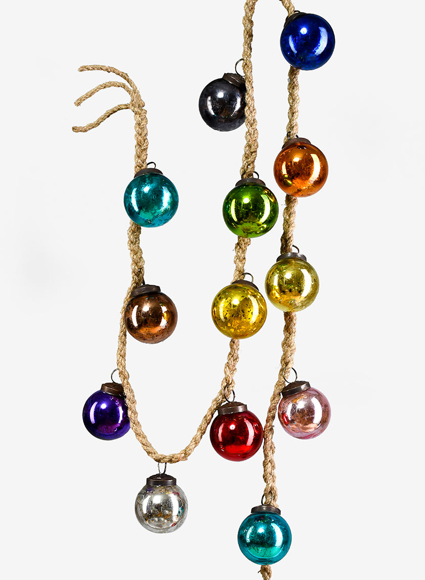 5ft Long Multicolor Glass Ball Garland Decor Jamali-garden