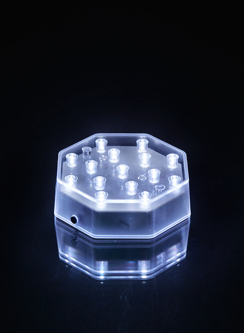 4in Octagon White Light Base Decor Jamali-garden