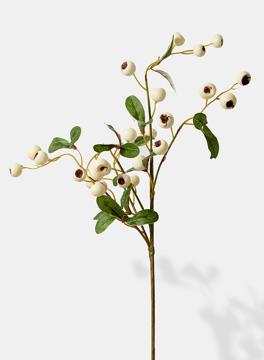 16in Long White Berry Pick Decor Jamali-garden