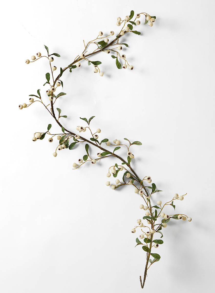 5ft Long White Berry Garland Decor Jamali-garden