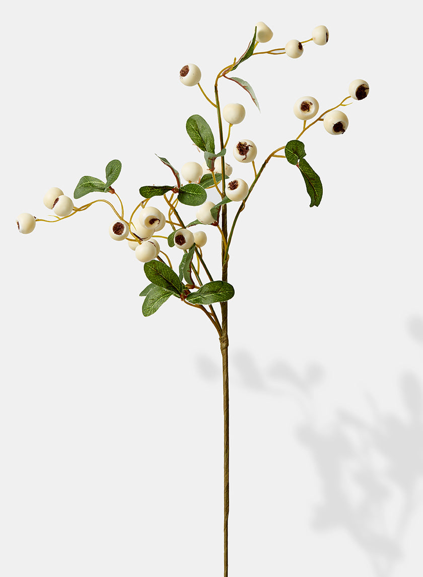 16in Long White Berry Pick Decor Jamali-garden