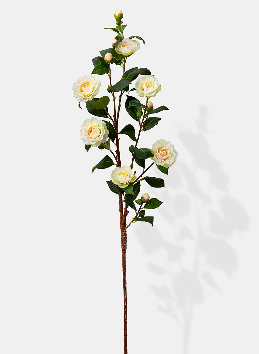 42in Long White Camellia Spray Decor Jamali-garden