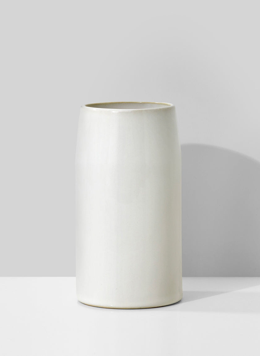 5.5in Tall White Ceramic Potter&