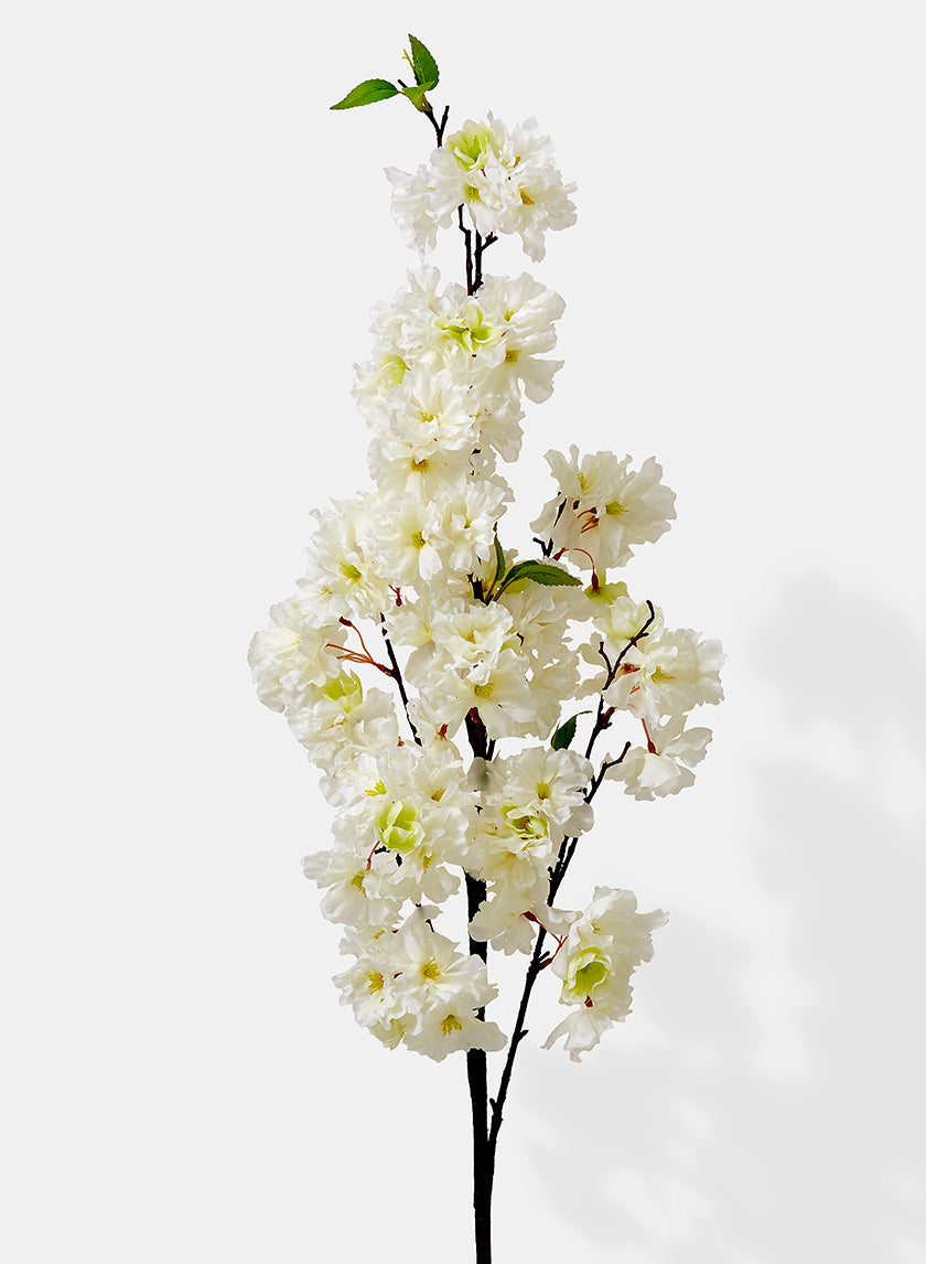 48in Long White Cherry Blossom Spray Decor Jamali-garden