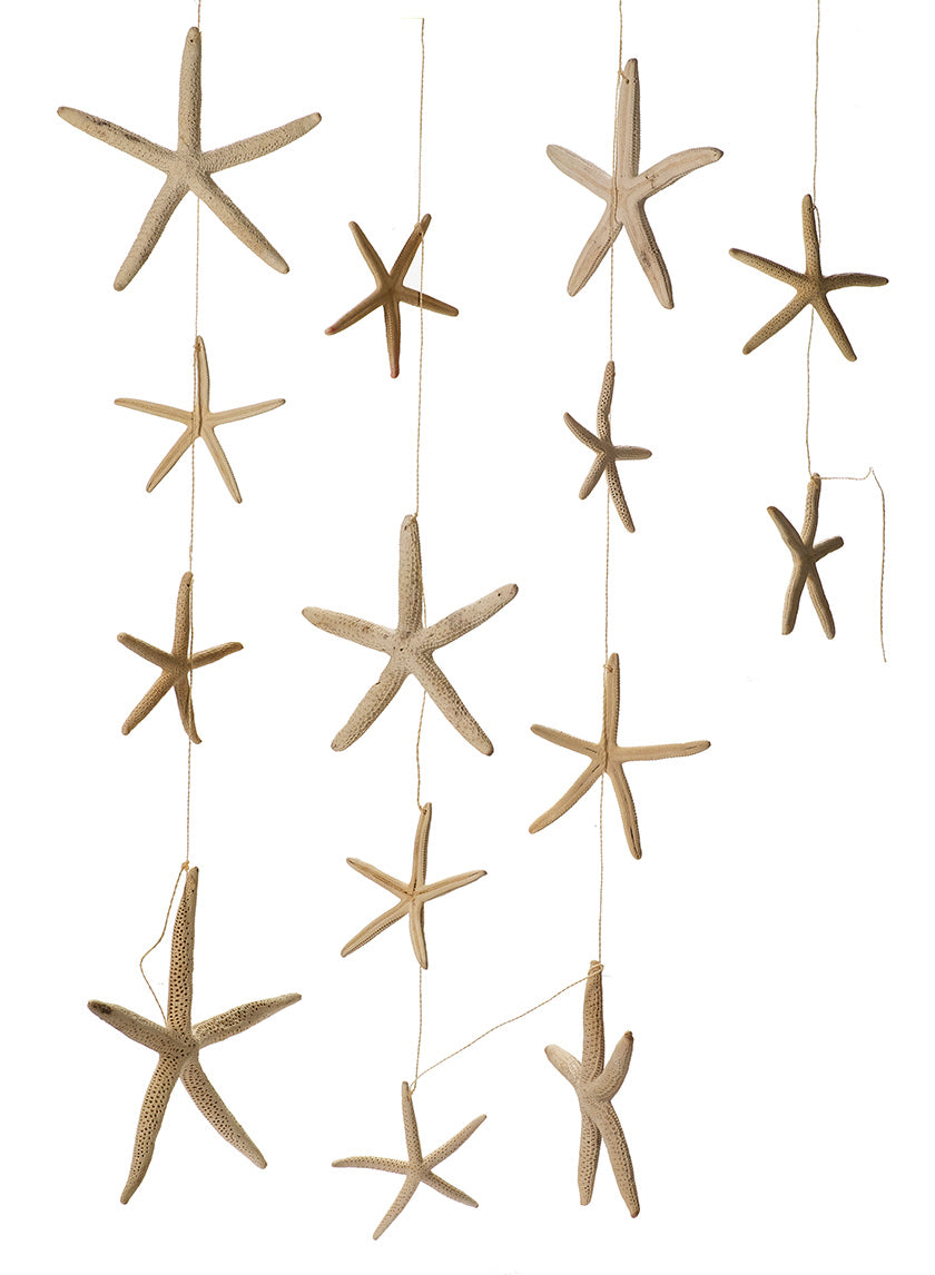 7ft Long White Finger Starfish Garland Decor Jamali-garden