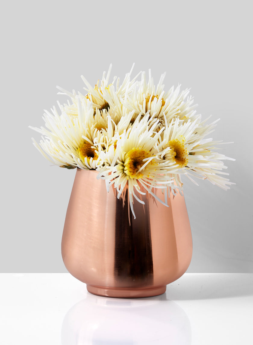 3in Tall Copper Plated Egg Pot, Mini Decor Jamali-garden