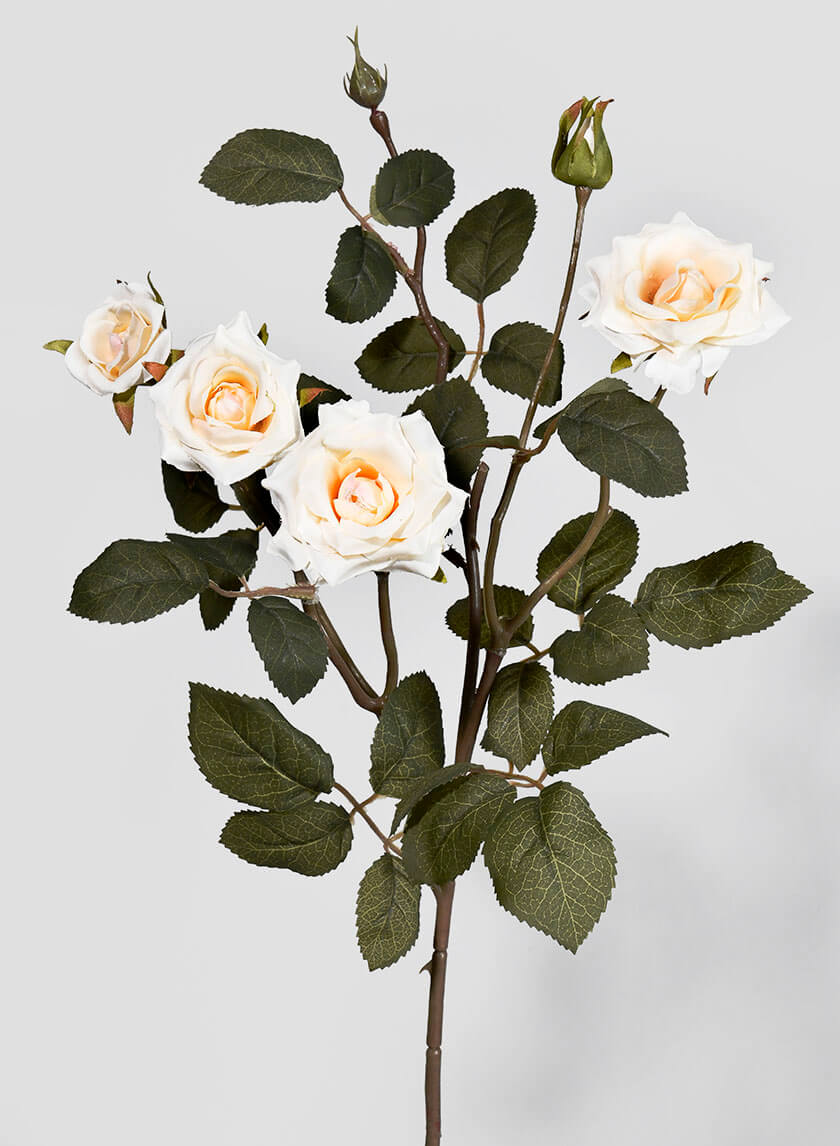 28in Long White France Rose Spray Decor Jamali-garden