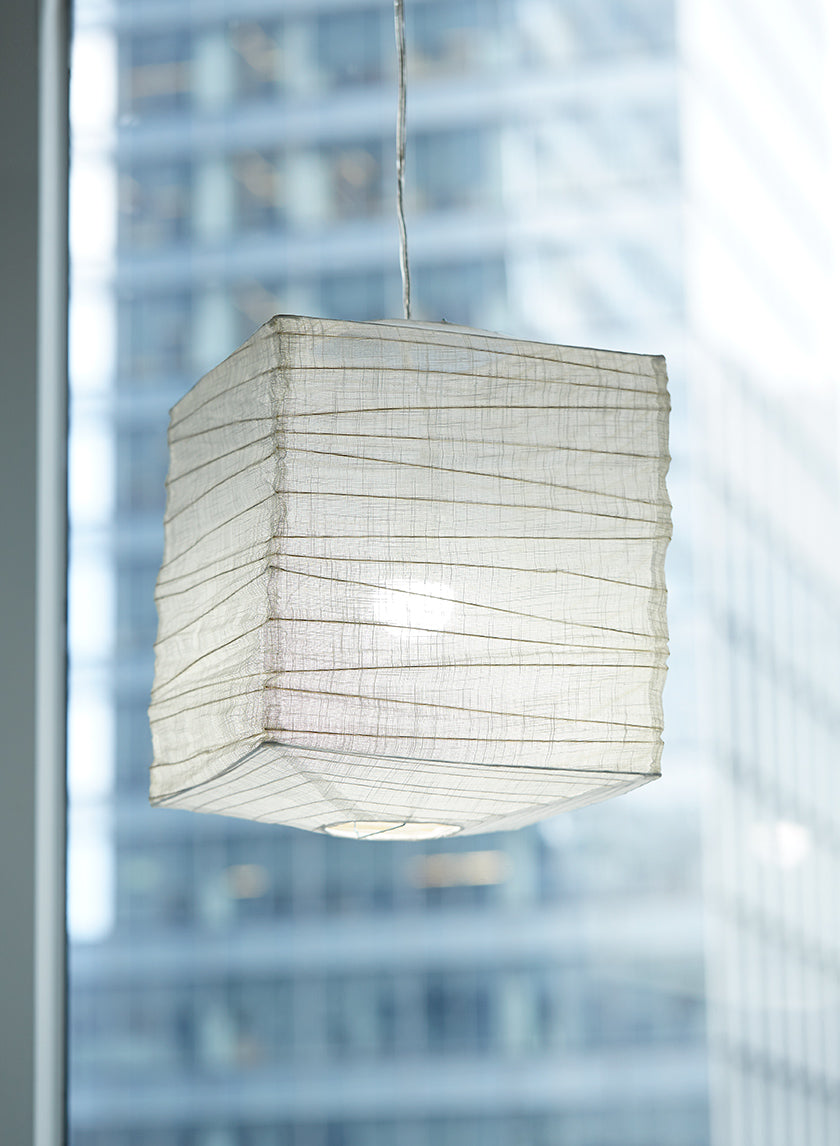 12in Square White Linen Lantern Decor Jamali-garden