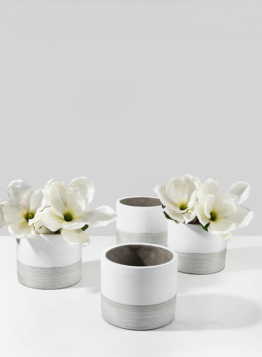 4.25in Tall Akureyri Matte Ceramic Cylinder Decor Jamali-garden