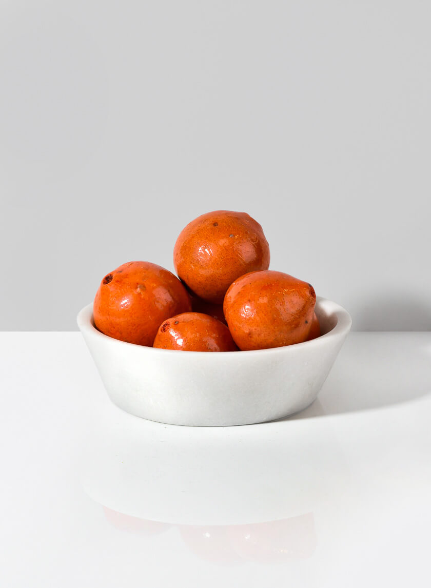 7.5in Wide Strongylos White Marble Bowl Decor Jamali-garden