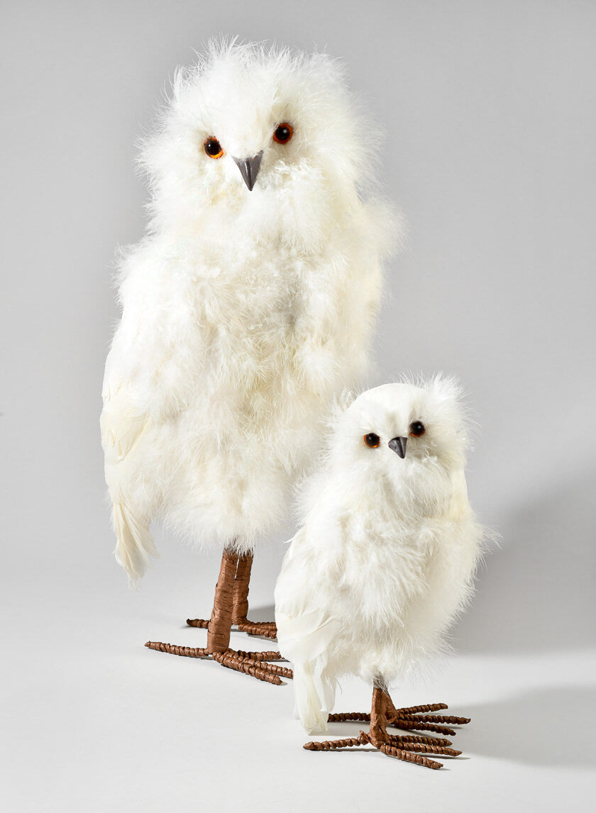 10in Tall White Owl Decor Jamali-garden