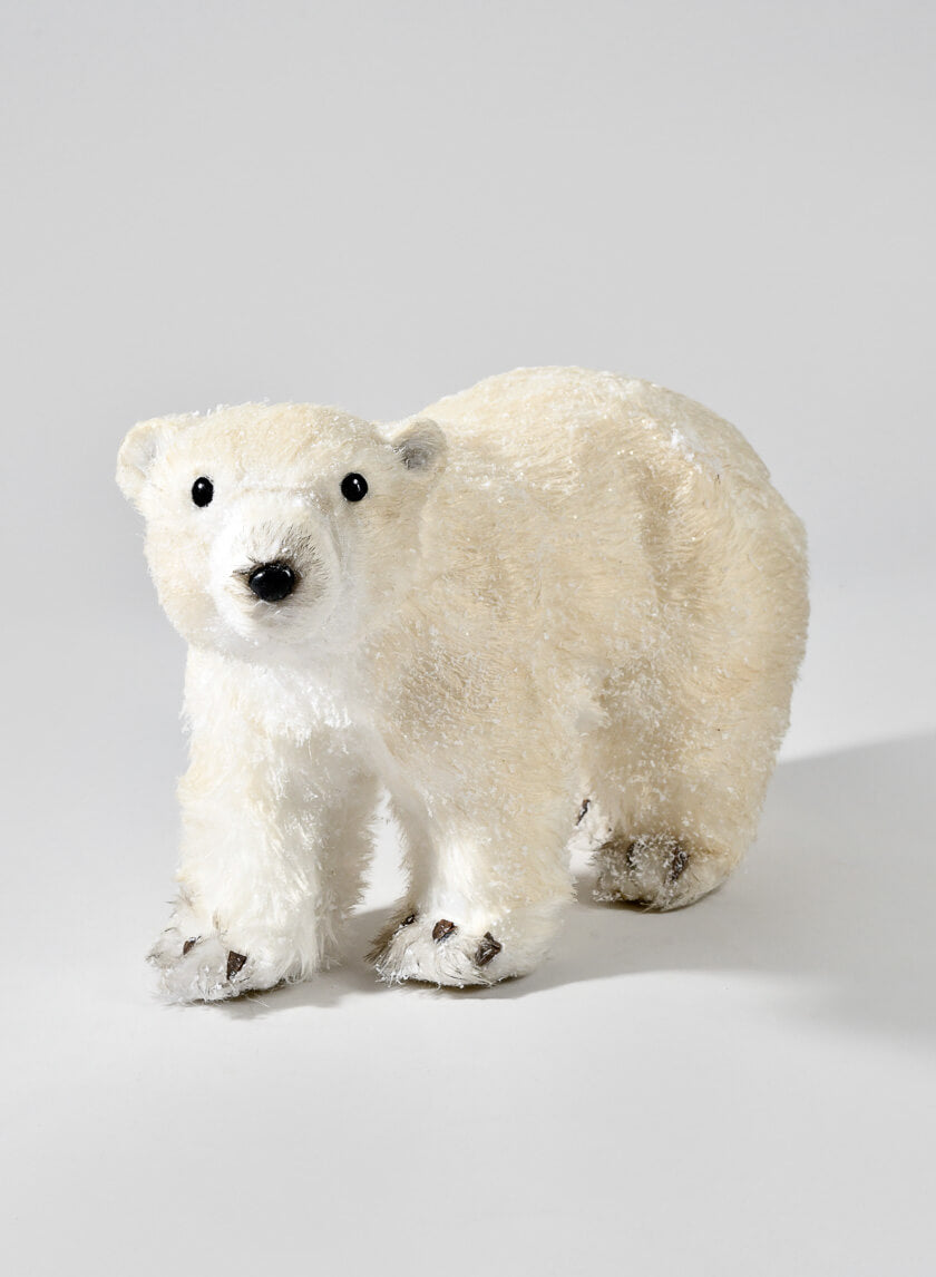 8in Tall White Polar Bear Decor Jamali-garden
