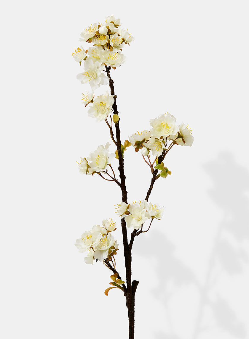 30in Long White Quince Spray Decor Jamali-garden