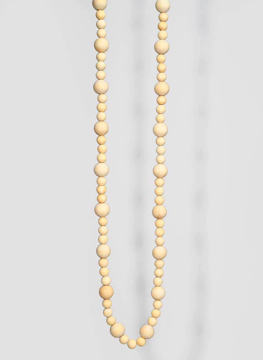 6ft Long Wood Bead Garland Decor Jamali-garden
