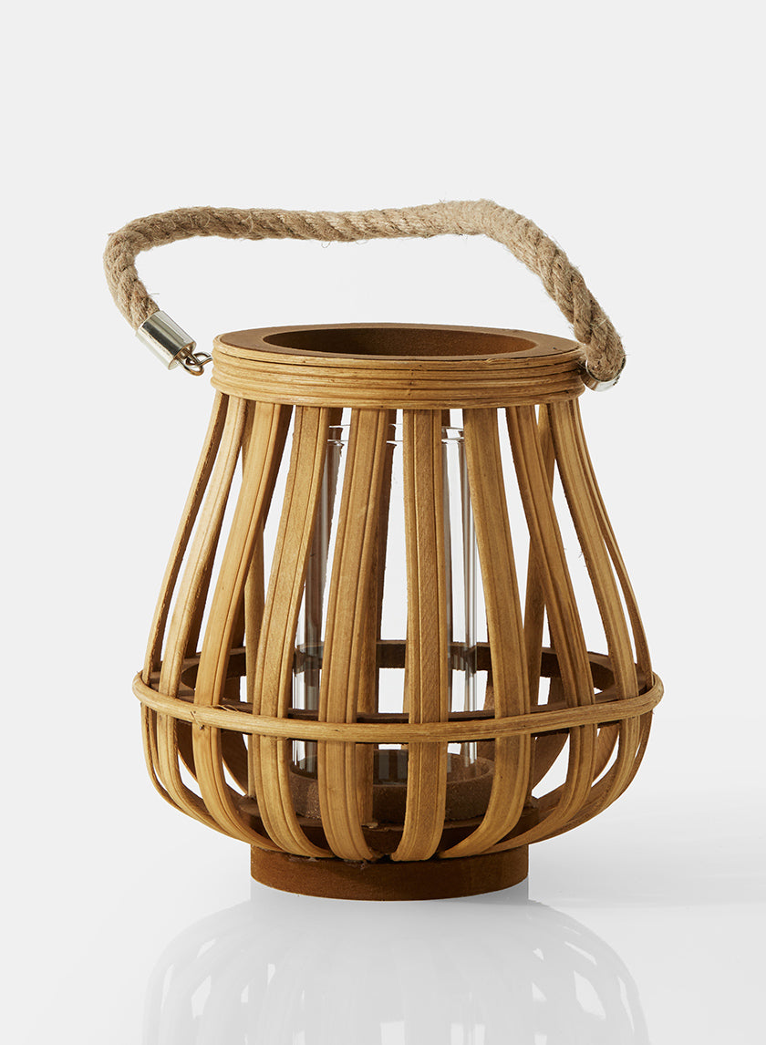 Wood Hurricane Lanterns Decor Jamali-garden