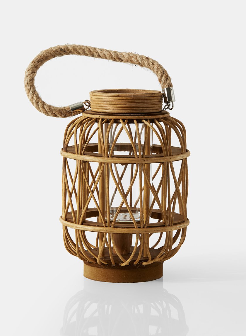 Wood Hurricane Lanterns Decor Jamali-garden