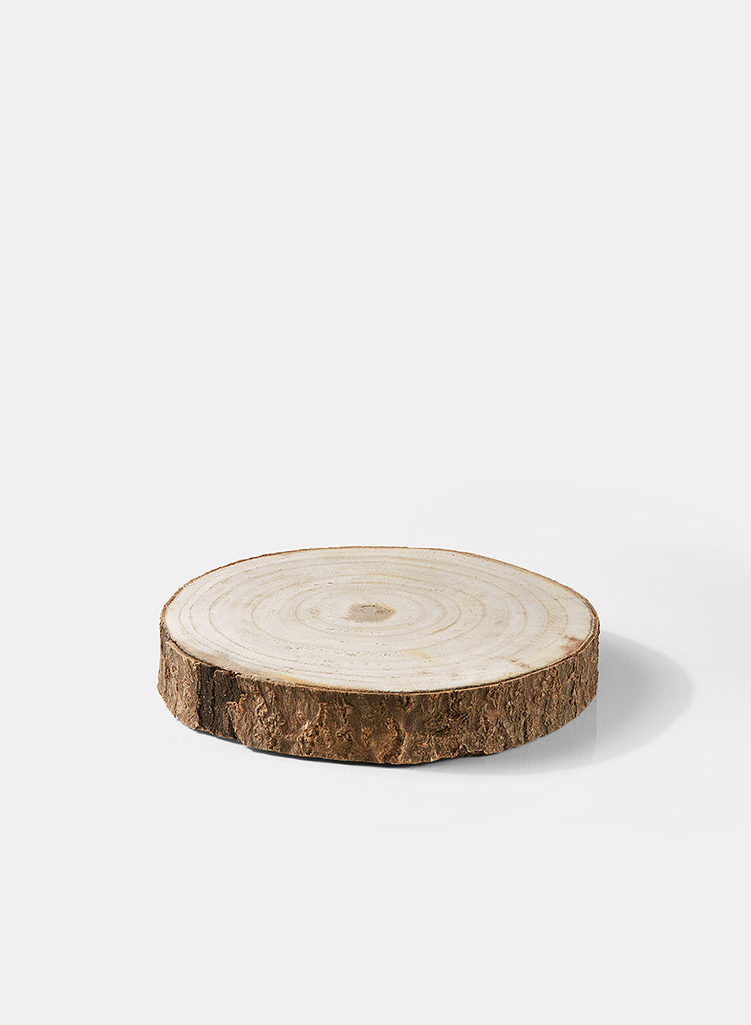 8in Wide Paulownia Wood Slice Decor Jamali-garden