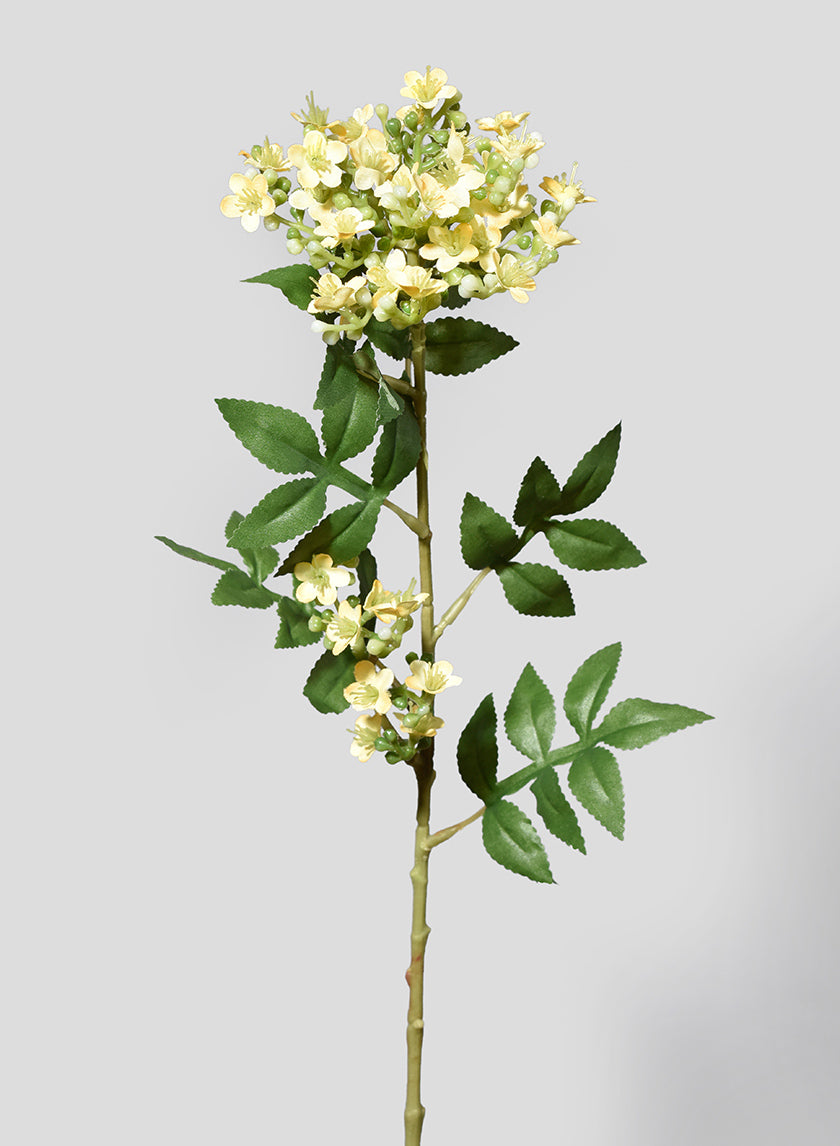 24in Long Yellow Pepper Flower Spray Decor Jamali-garden